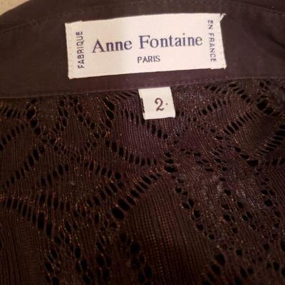 Anne Fontaine Paris Black Eyelet Bell Sleeve Jacket top