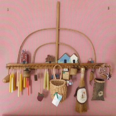 Antique Hay Rake Head with Country Cottage Decor