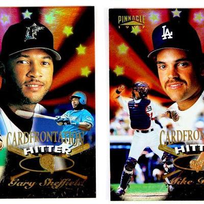 1997 Pinnacle Cardfrontation Baseball Cards Set PIAZZA Jones RAMIREZ Sheffield MADDUX - RARE Collector's Item!