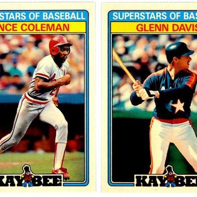 1987 Topps KAY BEE Superstars Of Baseball Cards Set BROOKS Barfield COLEMAN Glenn Davis HIGH GRADE