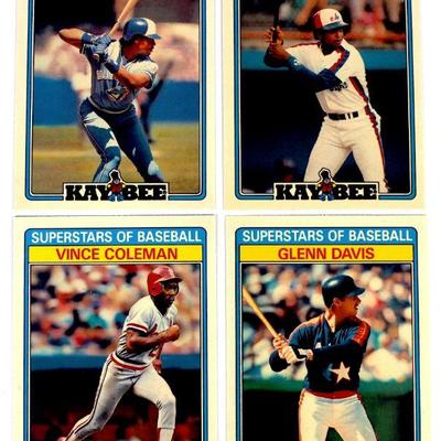 1987 Topps KAY BEE Superstars Of Baseball Cards Set BROOKS Barfield COLEMAN Glenn Davis HIGH GRADE