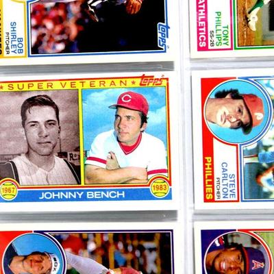 1980's Topps Baseball Cards Set STEVE CARLTON Jorge Orta JOHNNY BENCH Greg Walker Dale Murray