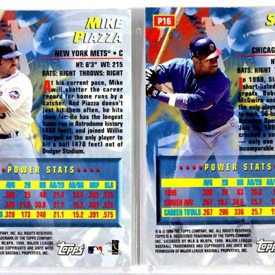 SAMMY SOSA MIKE PIAZZA 1999 Topps Baseball Power Players #P16 #P14 Inserts Cards
