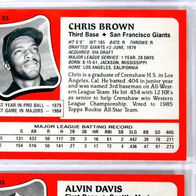 1986 Topps KAY BEE Young Superstars Of Baseball 12 Cards Set - HIGH GRADE