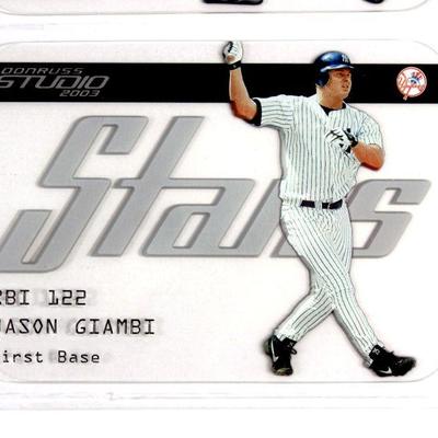 2003 Donruss Studio Stars FRANK THOMAS ALFONSO SORIANO JASON GIAMBI - 9 Baseball Cards Set MINT