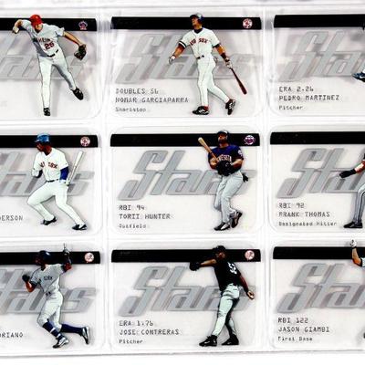 2003 Donruss Studio Stars FRANK THOMAS ALFONSO SORIANO JASON GIAMBI - 9 Baseball Cards Set MINT