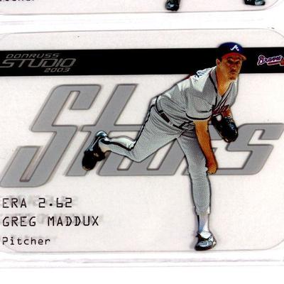 2003 Donruss Studio Stars GREG MADDUX Mike Mussina RANDY JOHNSON - 9 Baseball Cards Set MINT