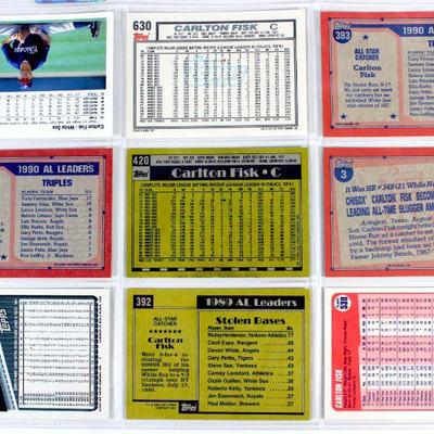 CARLTON FISK BASEBALL CARDS COLLECTION - ALL HIGH GRADE CARDS - SET OF 9