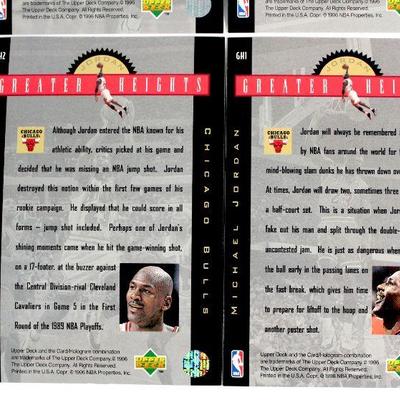 MICHAEL JORDAN 1996-97 UPPER DECK Greater Heights NBA Gold Foil Insert 10 Cards Set  #GH01-10 MINT