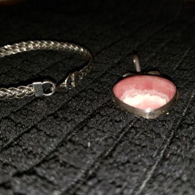 Heart Pendant and Braclet