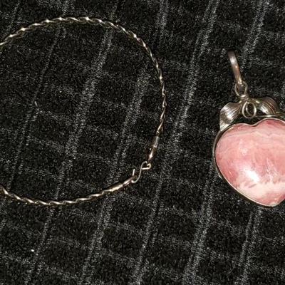 Heart Pendant and Braclet