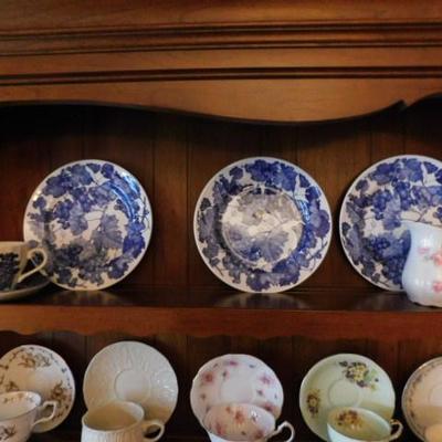 Collection of Plates, Tea Cups, and Saucers