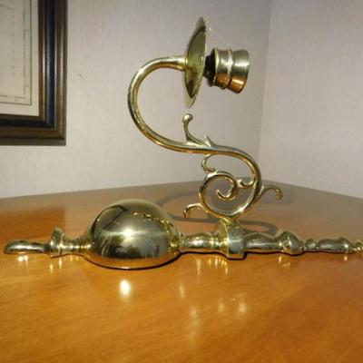 Set of Solid Brass Wall Sconce Candle Holders
