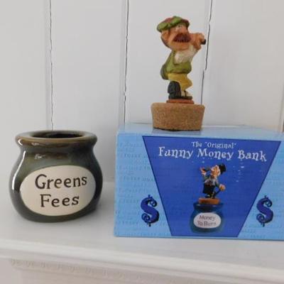 Funny Money Bank Greens Fees Golfer Jar
