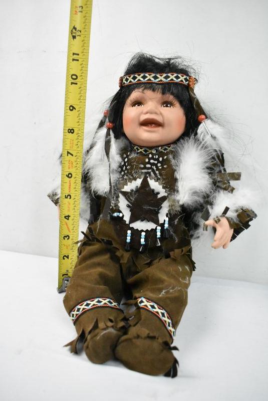 Cathay collection native american porcelain doll hotsell