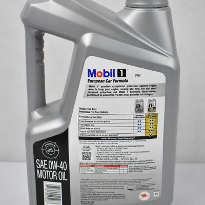 Mobil 1 Advanced Full Synthetic Motor Oil 0W-40, 5 qt. - New