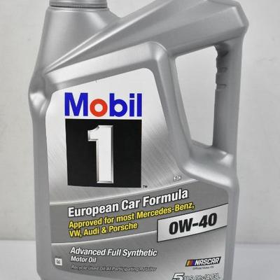 Mobil 1 Advanced Full Synthetic Motor Oil 0W-40, 5 qt. - New