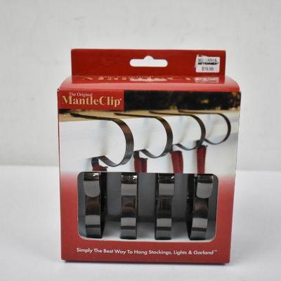 4x The Original Mantle Clips, Oil Rubbed Bronze Metal - New