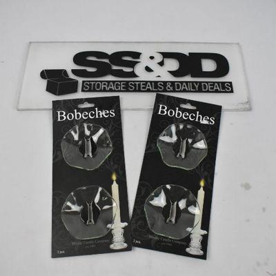 Bobeches Candle Rings, Glass 2.6