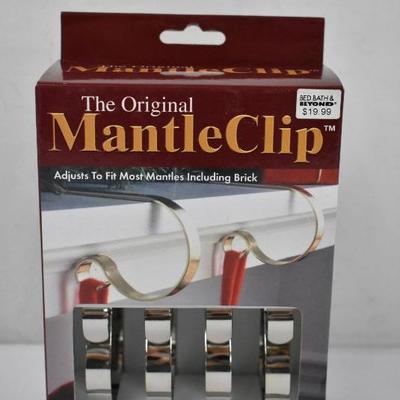 4x The Original Mantle Clips, Silver Metal - New