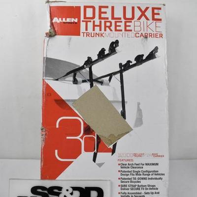Allen Sports Deluxe 3-Bicycle Hitch Mounted Bike Rack Carrier, 532RR - New