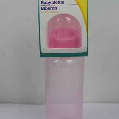 3 Piece Infant Lot: Bottle, Bottle Holder, Medicine Dispenser - New