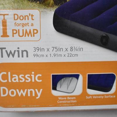 Intex Twin Size Air Mattress, Classic Downy - New
