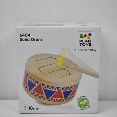 Solid Drum Toy, Wooden - New