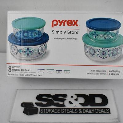 Pyrex Simply Store: 4 Bowls & 4 Lids - New