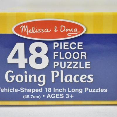 Melissa & Doug Going Places Floor Puzzle, Easy-Clean Surface, 48 Pieces - New
