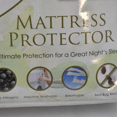 Queen Size Mattress Protector, Lab Tested, 100 Percent Bed Bug Proof - New