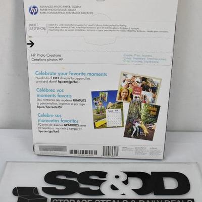 HP Advanced Glossy Photo Paper | 50 Sheet  | Letter | 8.5 x 11 in | Q7853A - New