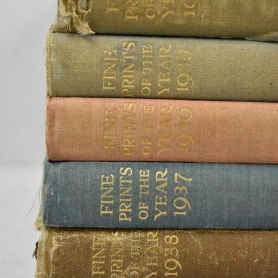 Fine Prints of the 1930s: 5 Hardcover Books: 1933, 1935-38 - Vintage