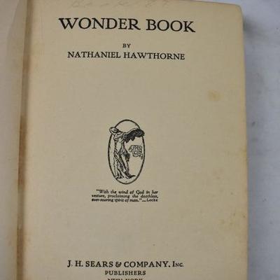 Wonder Book by Hawthorne. Antique 1851 Hardcover