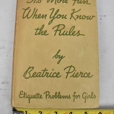 It's More Fun When You Know The Rules: Etiquette Problems for Girls VIntage 1935