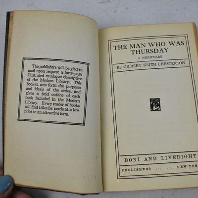 The Man Who Was Thursday. Book by GK Chesterton. Antique 1908