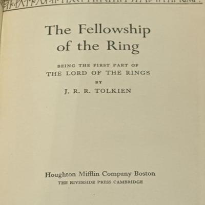 The Fellowship of the Ring First Edition. Hardcover JRR Tolkien with Map, 1950s
