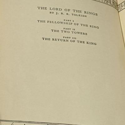 The Fellowship of the Ring First Edition. Hardcover JRR Tolkien with Map, 1950s
