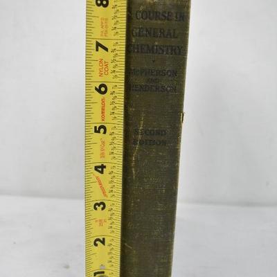 A Course in General Chemistry. Hardcover Book by McPherson. Vintage 1921