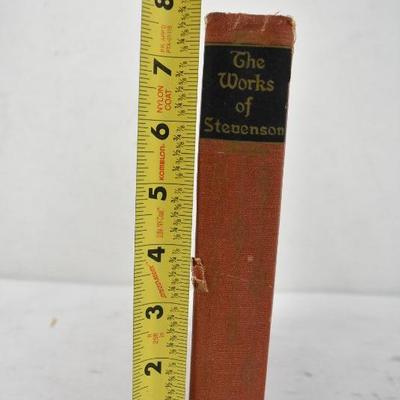 The Works of Stevenson. Hardcover Book by Robert Louis Stevenson. Vintage 1920s