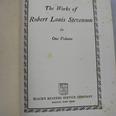 The Works of Stevenson. Hardcover Book by Robert Louis Stevenson. Vintage 1920s