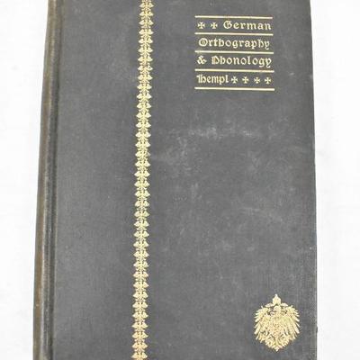 German Orthography & Phonology. Hardcover Book by Hempl. Antique 1897