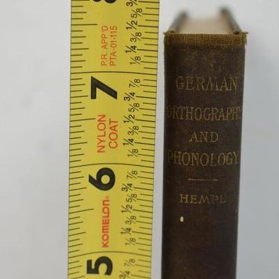 German Orthography & Phonology. Hardcover Book by Hempl. Antique 1897