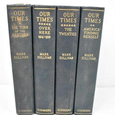4 Hardcover Books by Mark Sullivan: America Finding -to- Century. Vintage 1927