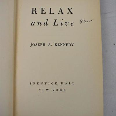 3 Vintage Self-Help Books: Eat Well 1963, Physical Fitness 1965, Relax 1953