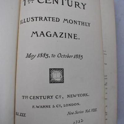 Century Magazine Volume 30, Antique 1885
