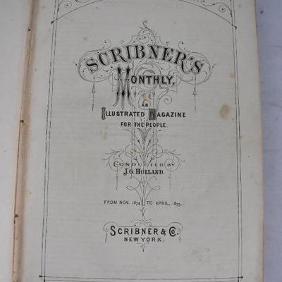Scribner's Monthly Volume 9, Hardcover Book, Antique 1874