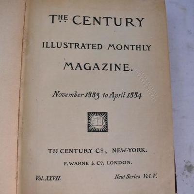 The Century 5, Hardcover Book, Antique 1884