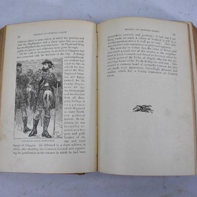 Life & Travels of General Grant. Hardcover Book, Antique 1879. Spine Damage