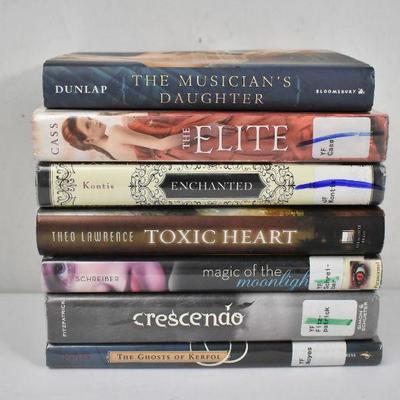 7 Hardcover Fiction Books: Musician's Daughter -to- The Ghosts of Kerfol
